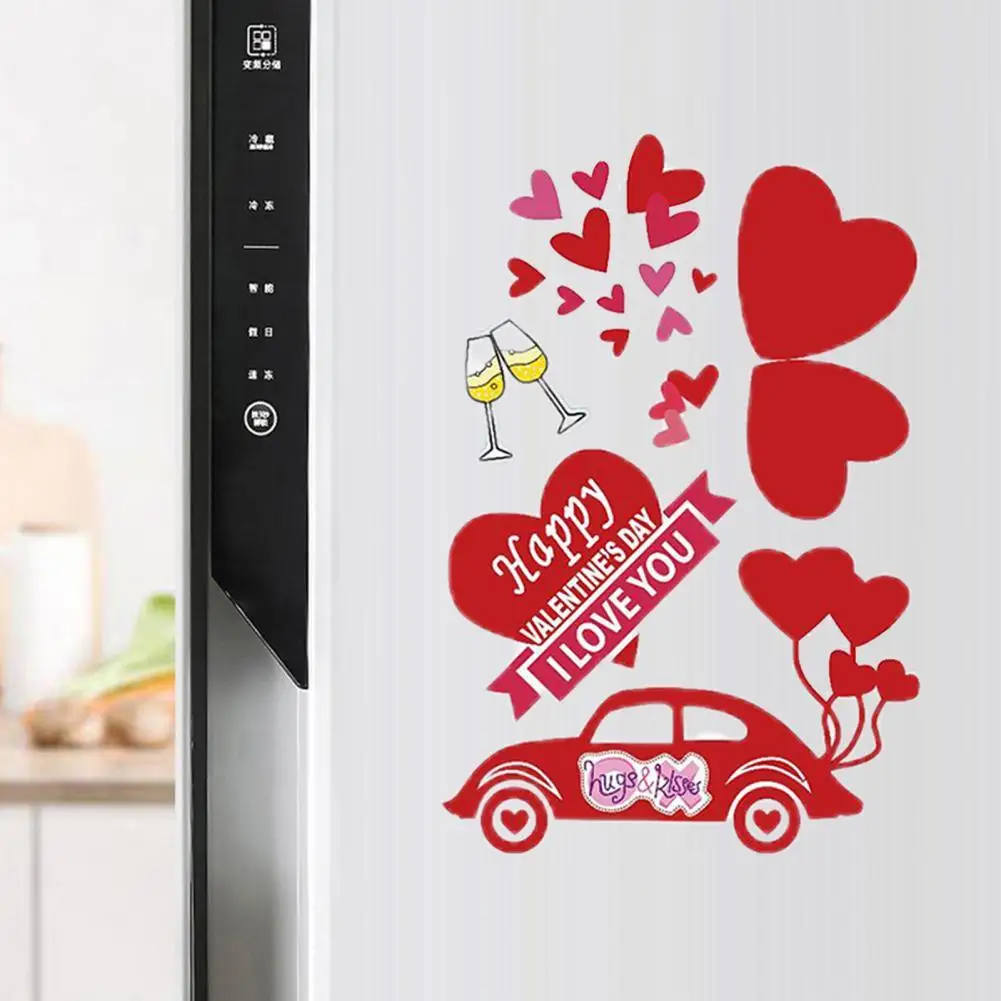 

ПВХ 8 шт./компл. Популярная Наклейка на стену в форме красного сердца против столкновений «сделай сам» Наклейка на окно без остатков украшен...