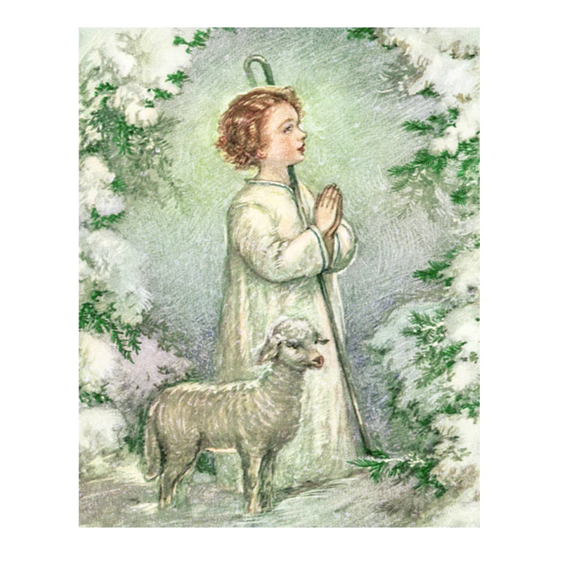 

Алмазная 5D Вышивка «сделай сам» с полным заполнением, алмазная живопись мальчика и овцы, вышивка крестиком, квадратная стразы, мозаика, свад...