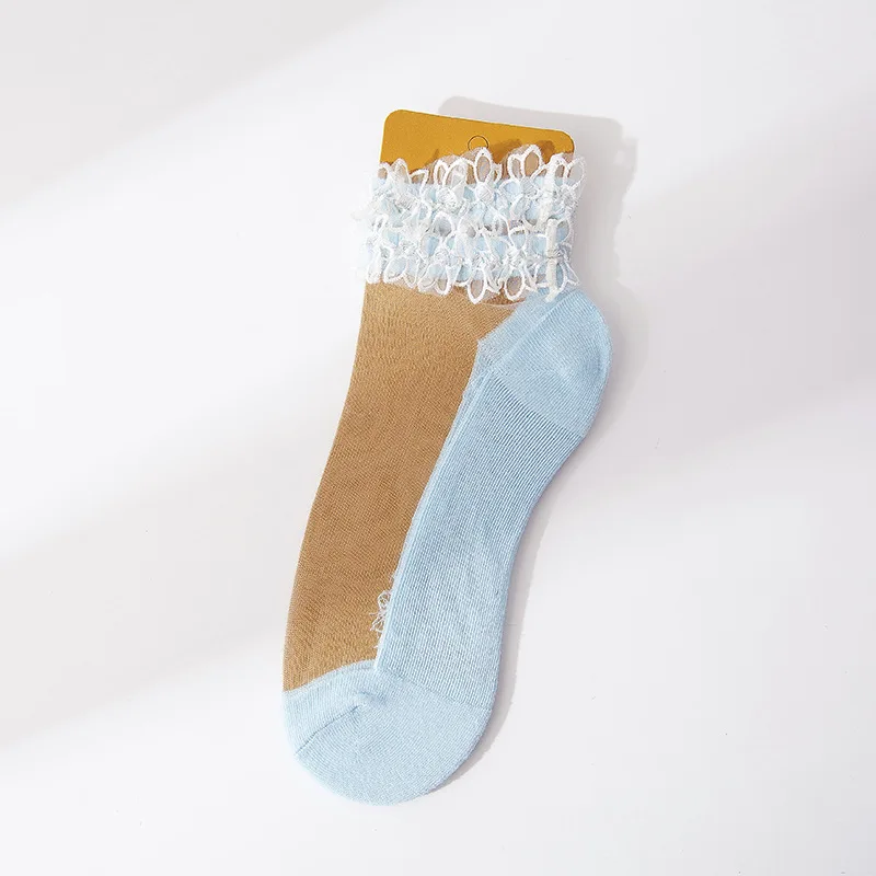 Новая мода лето кавайные носки для женщин и девочек японская кружевное платье с