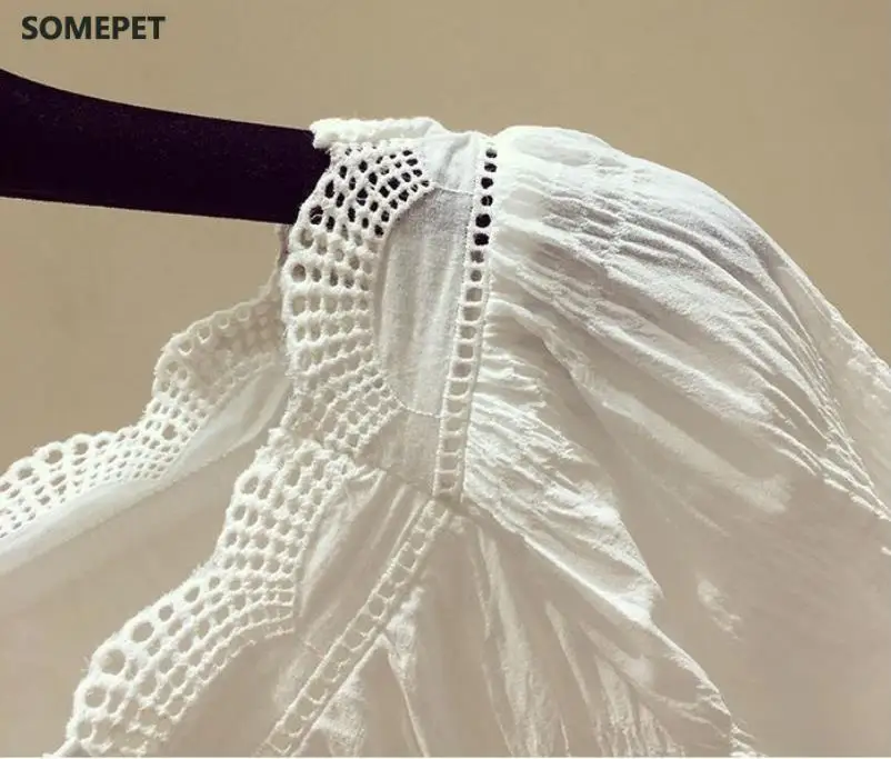 

Chic Chiffon Blouse Women Summer Purple Tops Vintage Puff Sleeve French Style Causal White Shirt Women Blusas