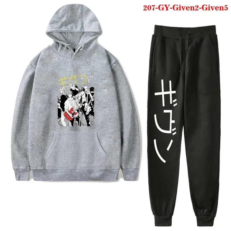 

Given Casual Sweatshirt Tracksuit Trousers Pants Men's Set Autumn Tracksuits Sweatshirt Boys/Girls Hoodies+Pants Women Clothes