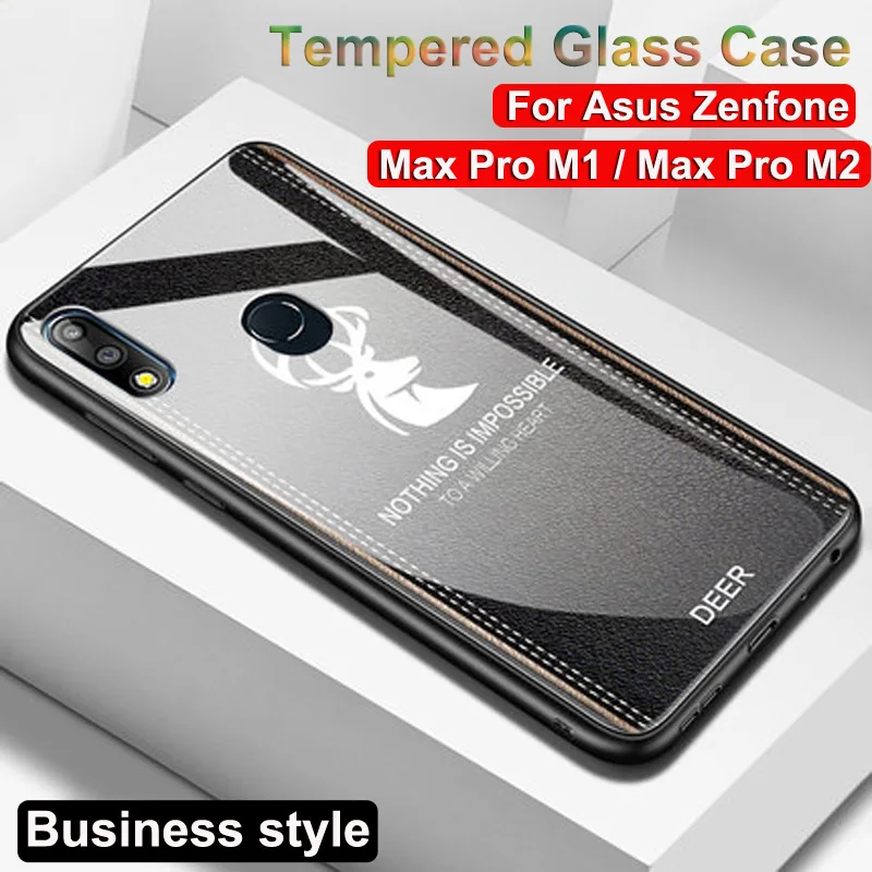 Стеклянный чехол для телефона в деловом стиле ASUS Zenfone Max Pro M1 M2 s ZB601KL ZB602KL ZB631KL ZB630KL