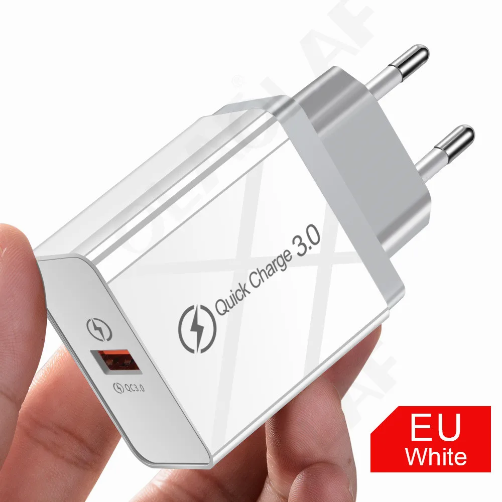 Олаф USB зарядное устройство Быстрая зарядка 3,0 QC 4,0 зарядное устройство для мобильного телефона Быстрая зарядка для iPhone samsung Xiaomi huawei Планшет настенный адаптер - Тип штекера: White EU Plug A