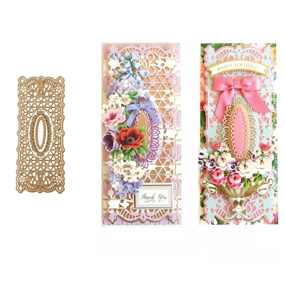 

Flowe rectangular Metal Cutting Dies Stencils for Scrapbooking Stamp Photo Album Decorative Embossing Cut Die DIY Paper Cards