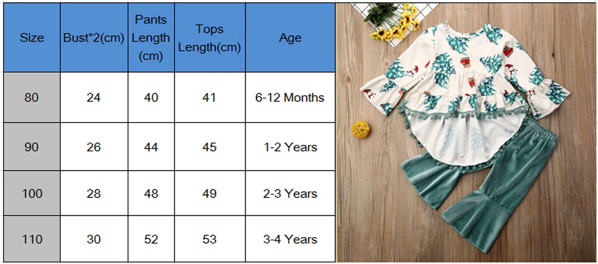 Комплект одежды для новорожденных девочек топ с оборками и длинные штаны