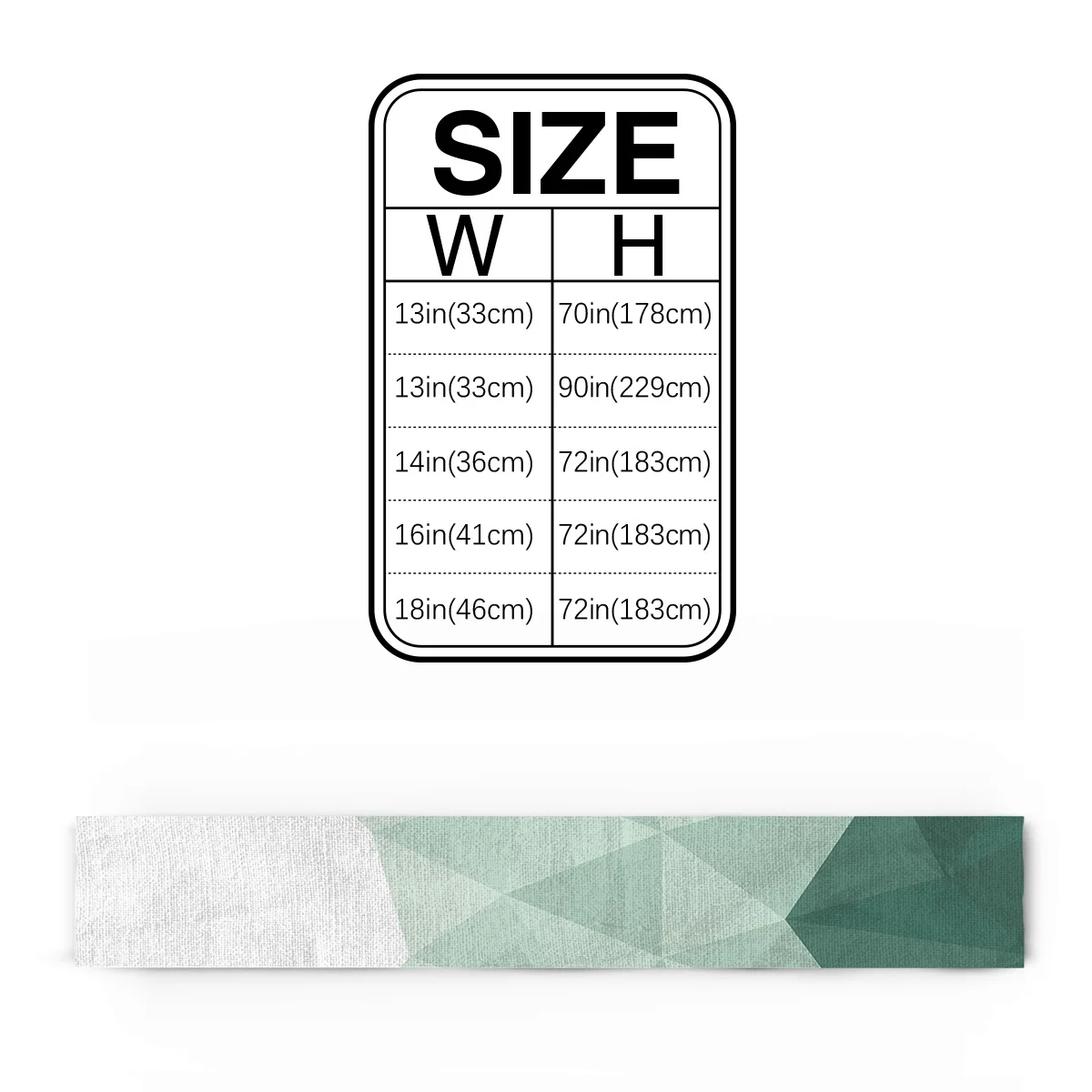 Геометрический зеленый треугольный узор современный Настольный бегун для