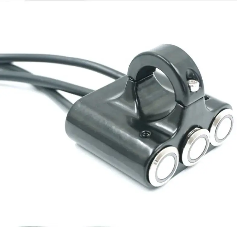 

22mm Motorcycle Switch Handlebar Mount Switch Headlight Hazard Brake On Off Aluminum Alloy for Push Button Switch