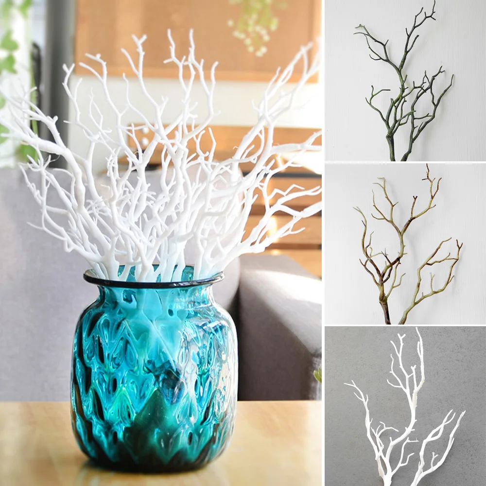 

Simulation Plastic Tree Branches Twig Plants Home Wedding Decor Home Gift 35cm Artificial Plants Bough Flower Arrangement Diy