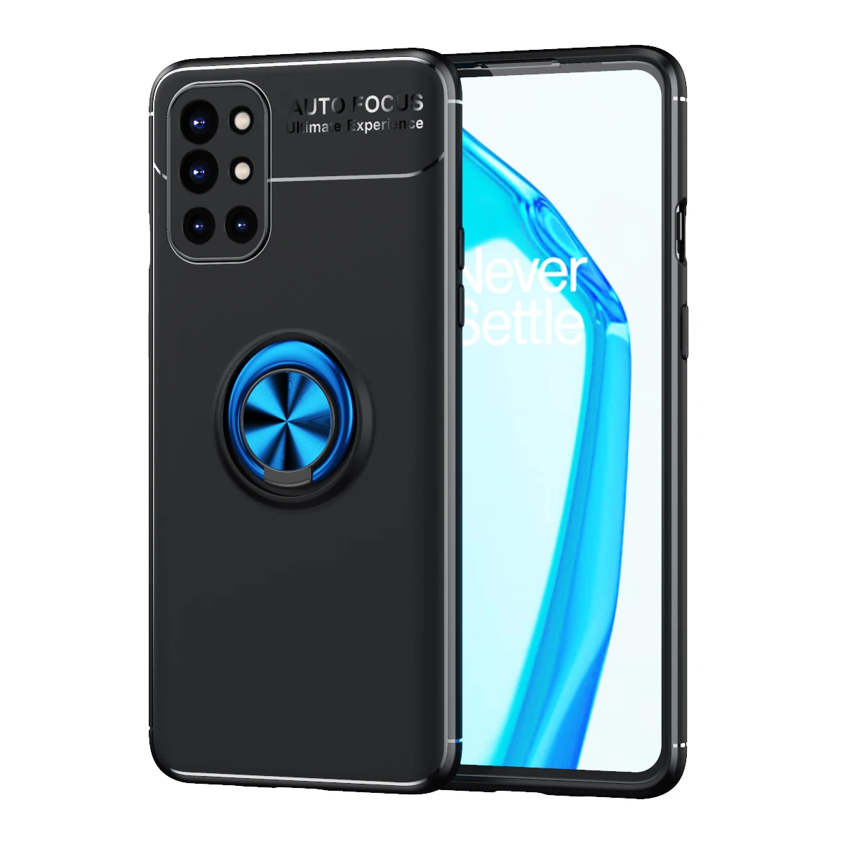 

For Oneplus 9R Shockproof Case Oneplus 7 7T 8 8T 9 Pro Nord N10 N100 Soft Silicone Magnetic Ring Stand Phone Back Cover