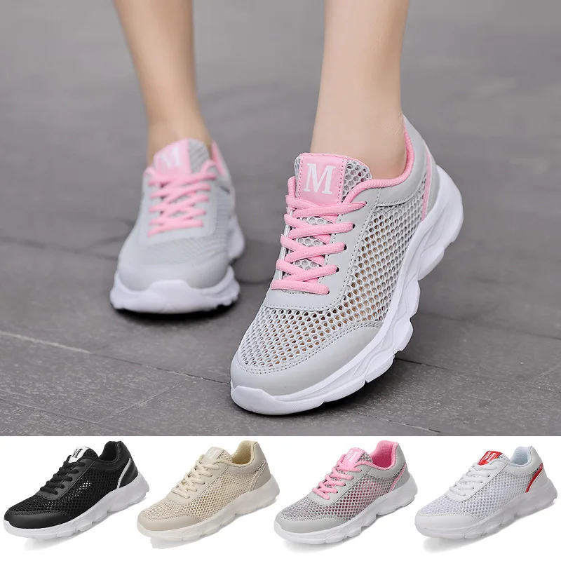 

Cutout Sneakers Women Shoes Flats Casual Ladies Shoe Woman Lace-Up Mesh Light Breathable Female Zapatillas De Deporte Para Mujer
