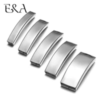 10pieces stainless steel mirror finish slider curved tube beads slide charm for leather cord bracelet jewelry making accessories