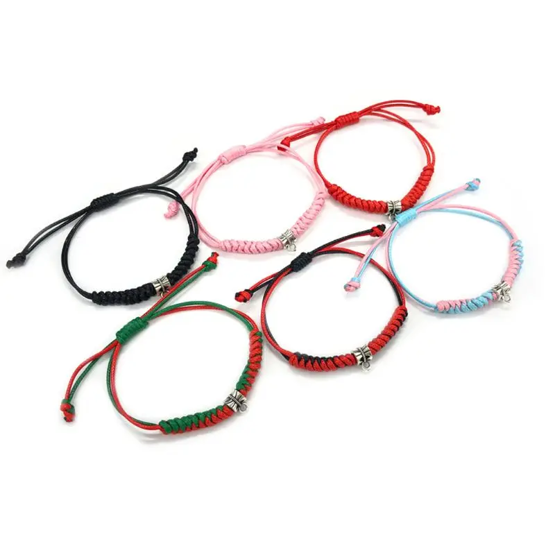 DIY удача красная веревка плетеный полуготовый браслет Изготовление ювелирных