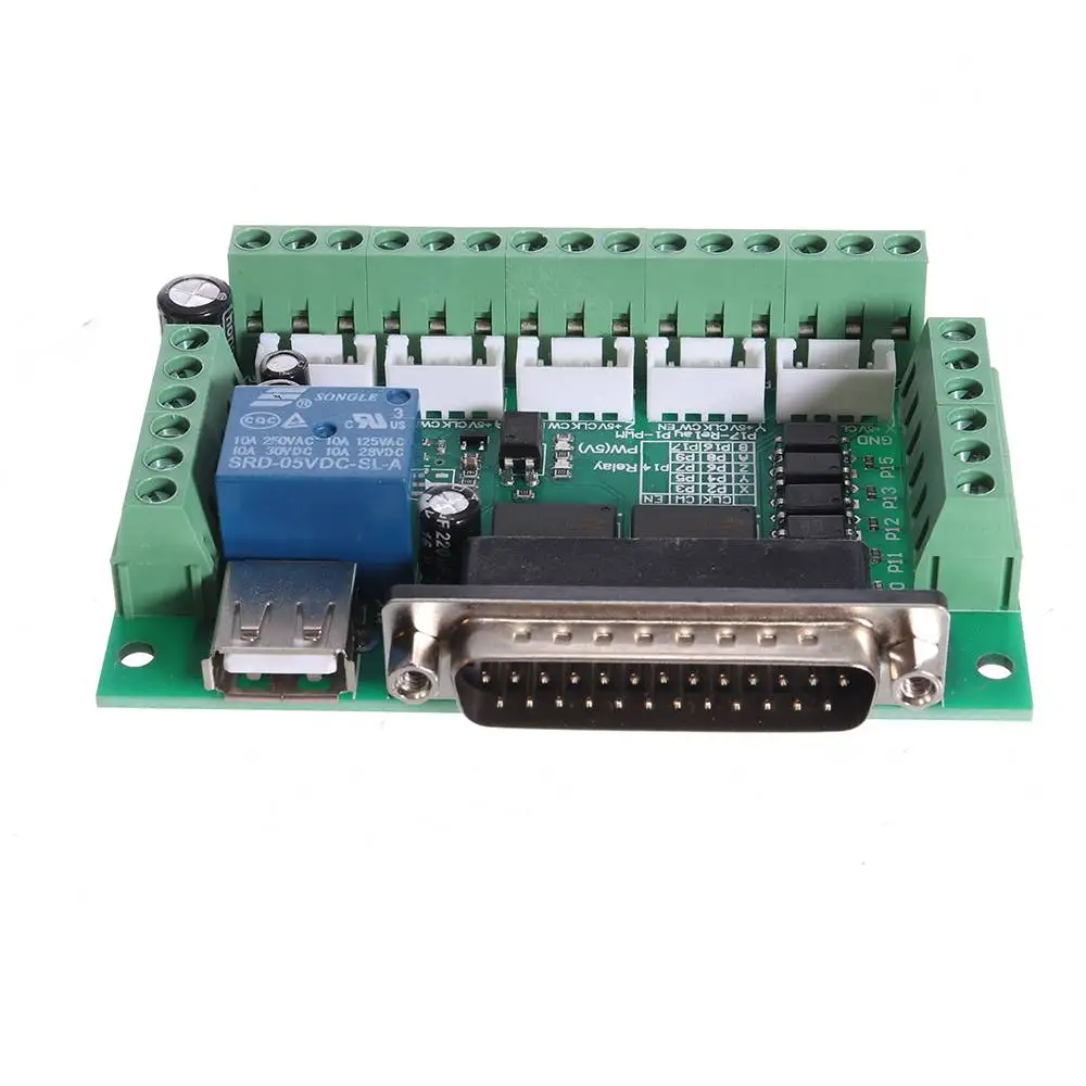 

Плата драйвера USB ЧПУ 5-осевой Драйвер шагового двигателя для защиты передачи защита от обратного зарядная Модульная плата числового програ...