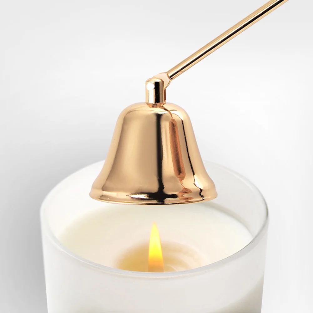 

Candle Snuffer Accessories Vintage Decoration Candle Cover Tool Bell Shape Long Handle Banquet Safely Extinguish Home Decor