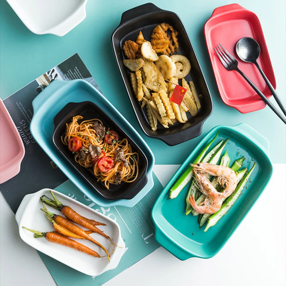 Прямоугольный поднос для выпечки практичная Бытовая тарелка модель домашней