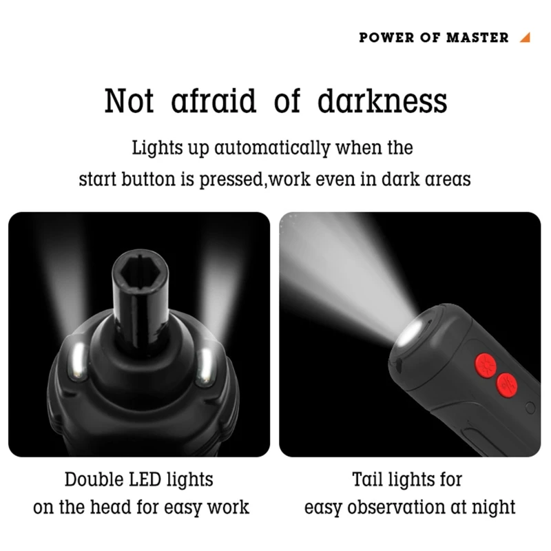 

Mini Electric Screwdriver Cordless Screw Driver Power Tool LED Light 19pcs Bits 67JB