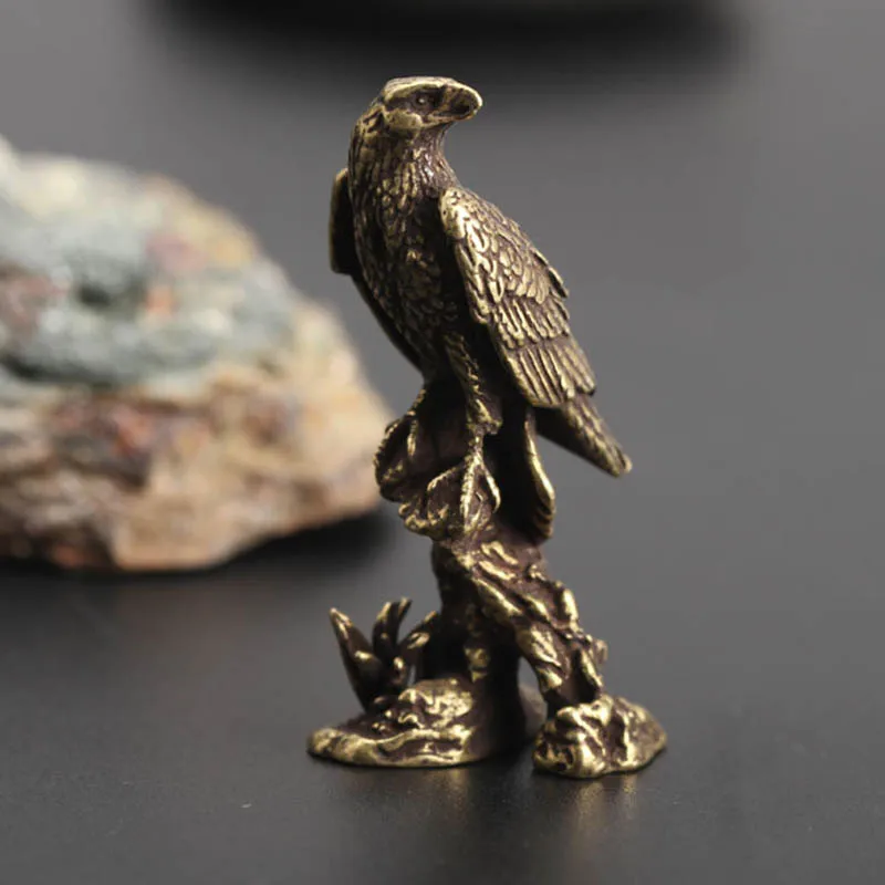 

Handmade Eagle Ornament Vintage Copper Bird Home Office Desk Animal Decor Gifts 18*16*41cm Vivid Craftsmanship