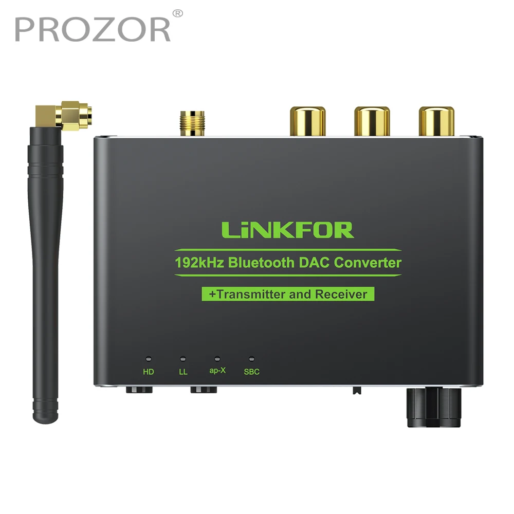 

Преобразователь цифрового аудиосигнала в аналоговый, AptX HD, Bluetooth-совместимый передатчик, ЦАП, оптический коаксиальный на RCA, аудиоадаптер 3,5 ...