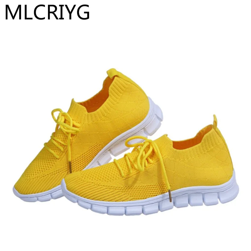 

2021 Women Sneakers Slip on Mesh Light Breathable Shoes Woman Walking Platform Comfortable Casual Fashion Lace Up Non Slip Shoes
