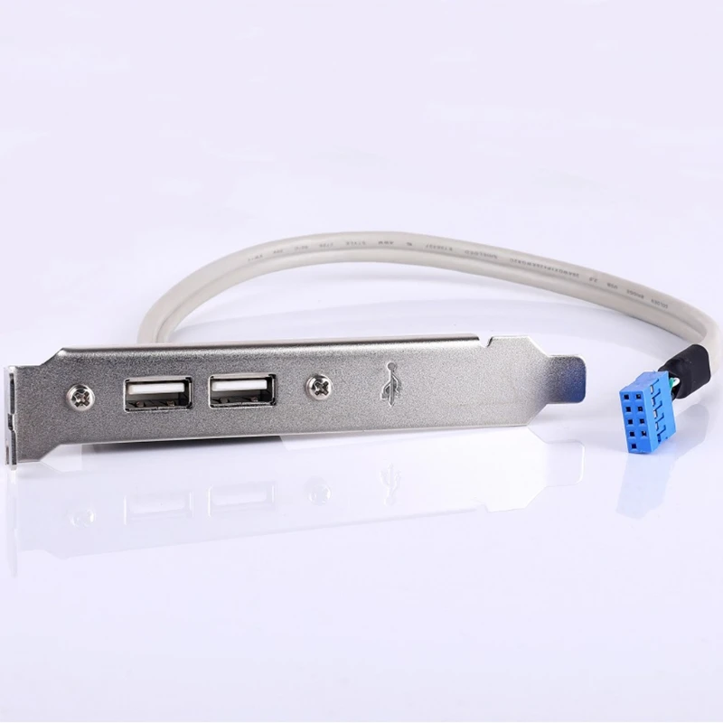 Фото 2 порта USB 0 Женская задняя панель к материнской плате 9-контактный разъем 2 порта USB 0 Женская задняя панель к материнской плате 9-контактный разъем