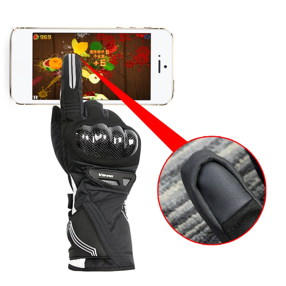 Зимние Мотоциклетные Перчатки VEMAR флисовые ветрозащитные мотоциклетные