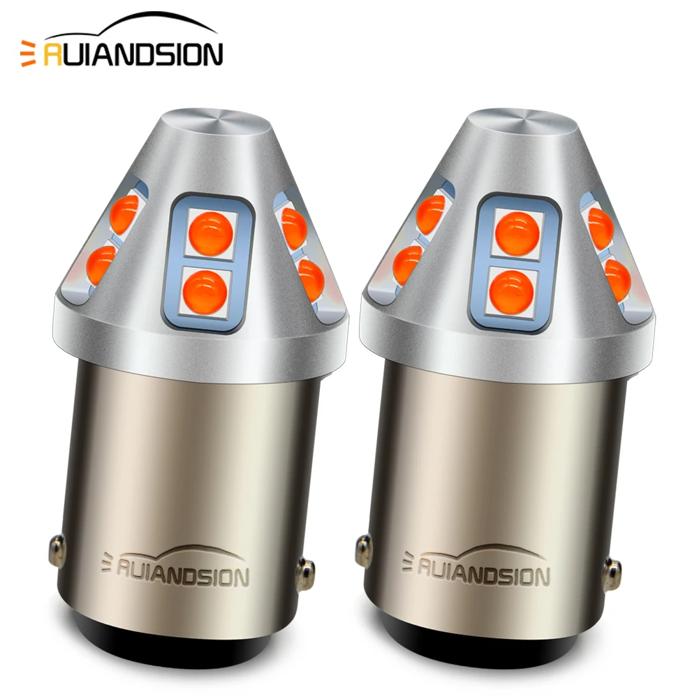 RUIANDSION 10-60V BA15D 1142 BAZ15D P21/4W 1156 BA15S P21W BAU15S PY21W T20 7440 21/5W светодиодсветильник лампа