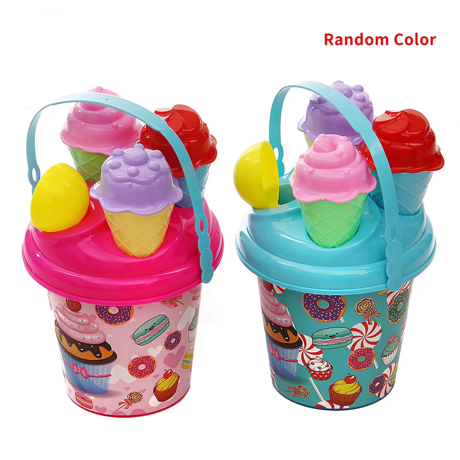 

5/8Pcs Children Outdoor Beach Ice Cream Bucket Model Play Sand Sandpit Summer Beach play toys ABS Environmental Protect Material