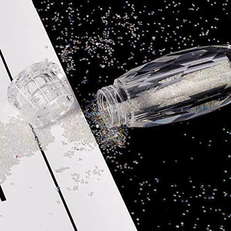 Блеск короткая стрижка кристаллы для ногтей Micro многоцветный бисер AB 3D Стразы