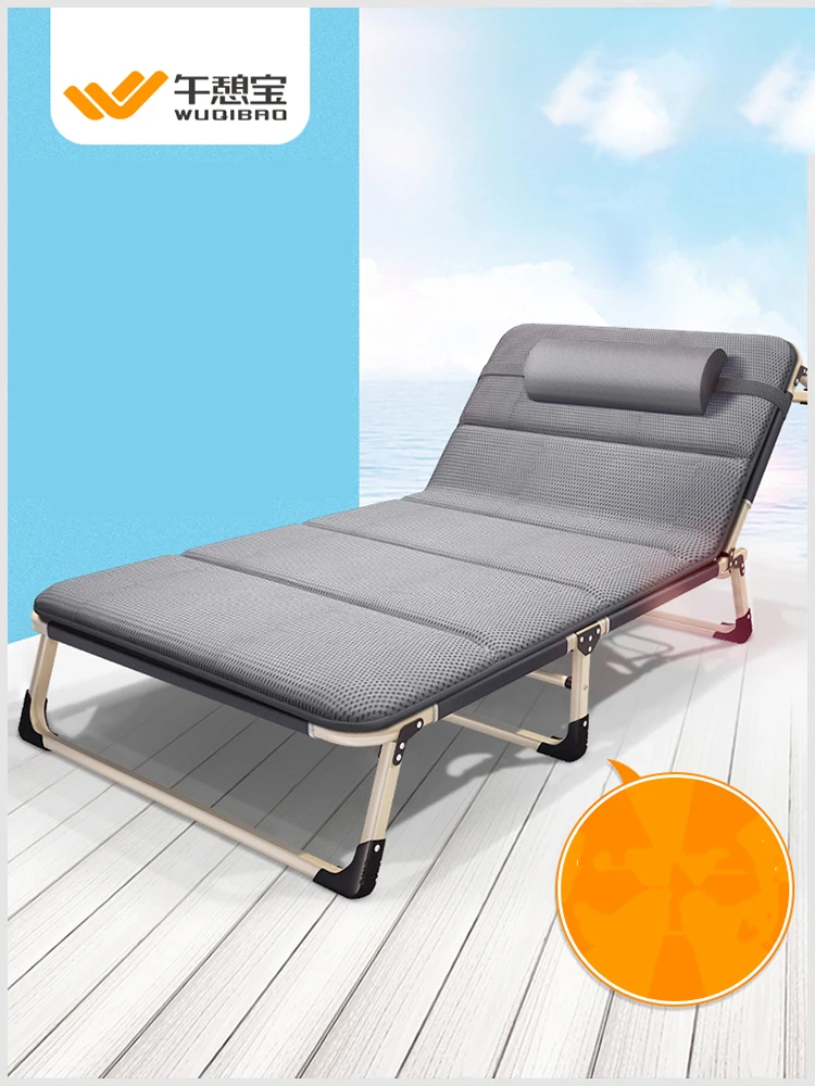 Раскладная односпальная кровать A1 прочный стальной каркас простой шезлонг с