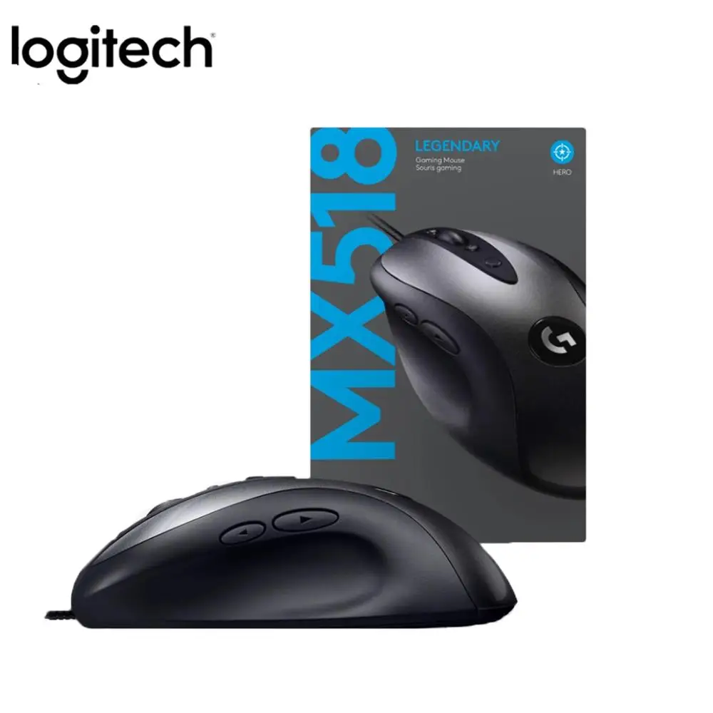 Мышь Logitech MX518 Проводная игровая 16000DPI 8 программируемых кнопок | Компьютеры и офис