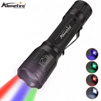 alonefire x32 4 in 1 multicolor flashlight zoomable with white blue green red multi functional tactical torch for hunting fishin