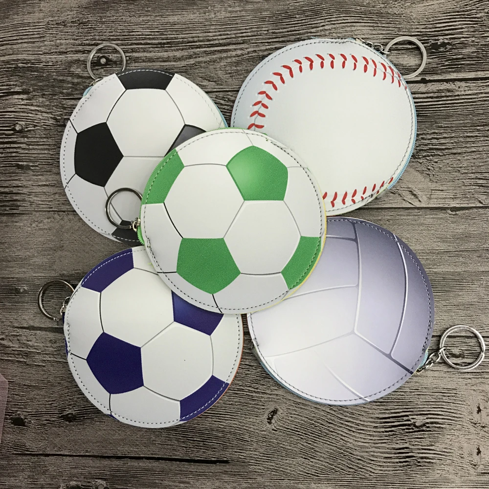 Футбольный дизайнерский Кошелек для монет искусственная кожа форма футбола
