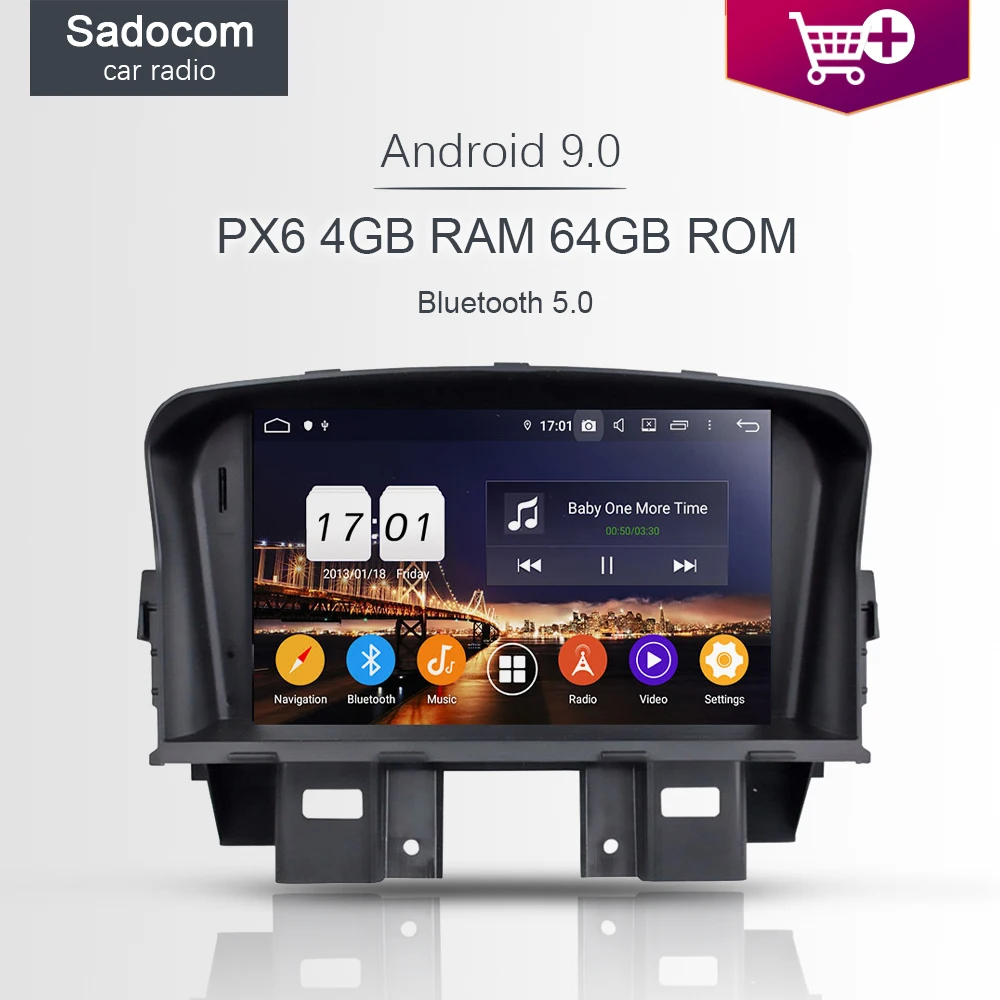 PX6 DSP 2 din Android 9 0 4 Гб RAM 8 core Автомобильный DVD плеер для Chevrolet CRUZE 2008 2011 2012