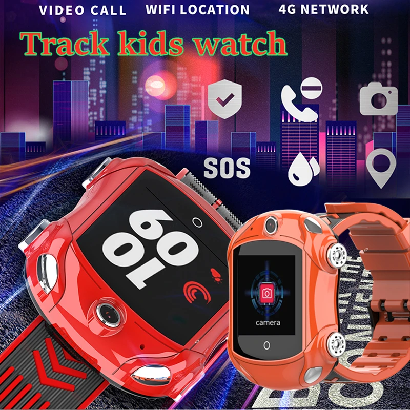 Детские Смарт-часы в автомобиль 4G GPS LBS Wi-Fi мониторинг местоположения видеозвонки