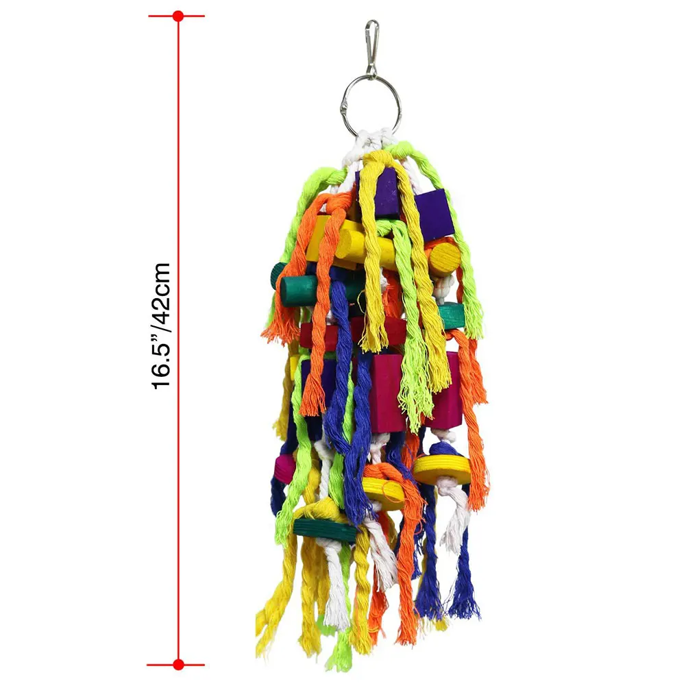 

Funny Parrot Toys Colorful Cockatiel Chew Fun Bird Toy Durable Parrot Bird Cages Chew Toys Pet Stand Training Accessories Tool