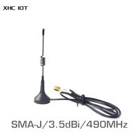 2pcs 490mhz uhf wifi antenna high gain 1m extension cable magnet base 490m tx490 xp 100 sma male sucker antennas for rf module