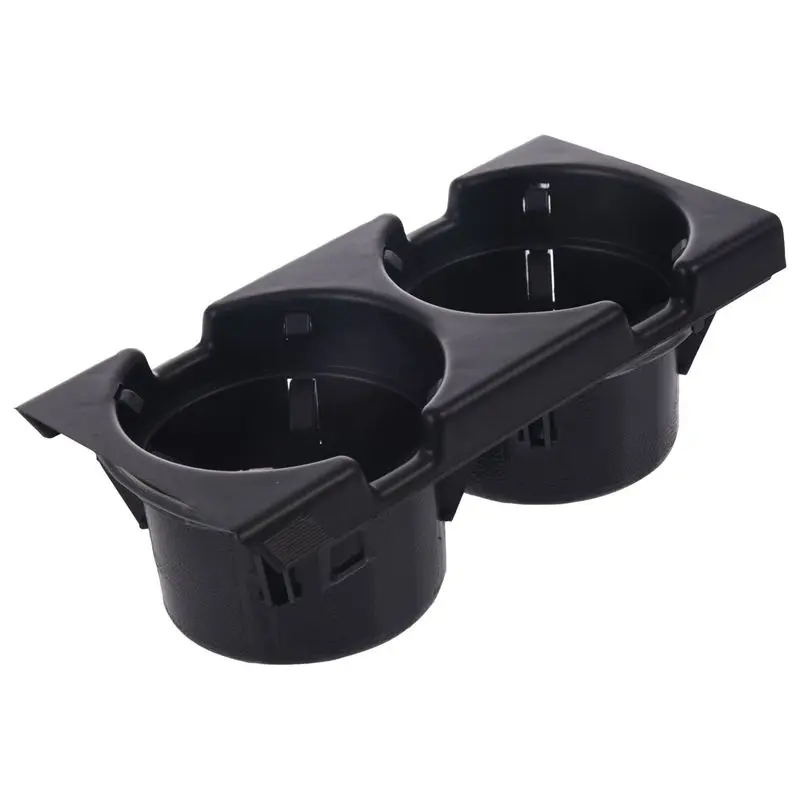 

Double hole car front center console cup rack / change box for BMW E46:black