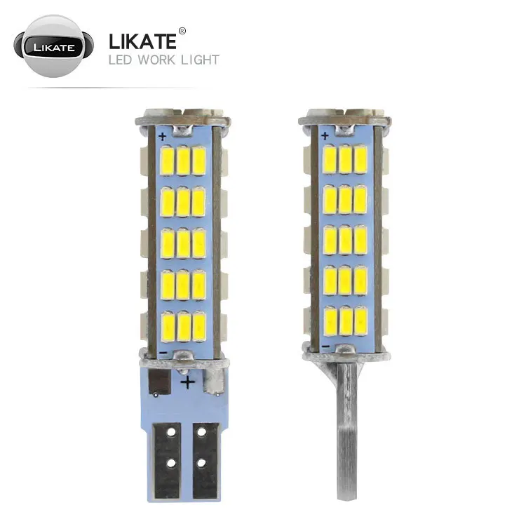 

2X T10 White Red Blue 68LED W5W Car Side Wide Wedge Tail Light Door Lights License Plate Lights Trunk Lamp Car Led Reading Light