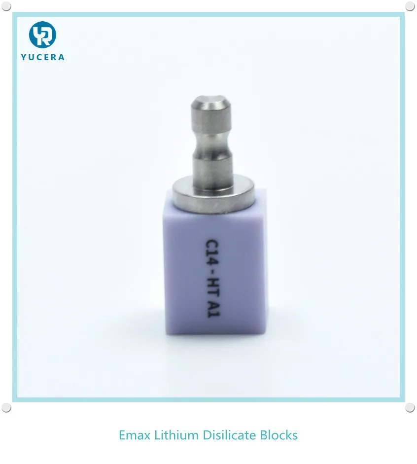 Dental Lithium Dislicate Blocks High Translucent Yucera Emax Glass Ceramic Block for Dental Lithium Dislicate