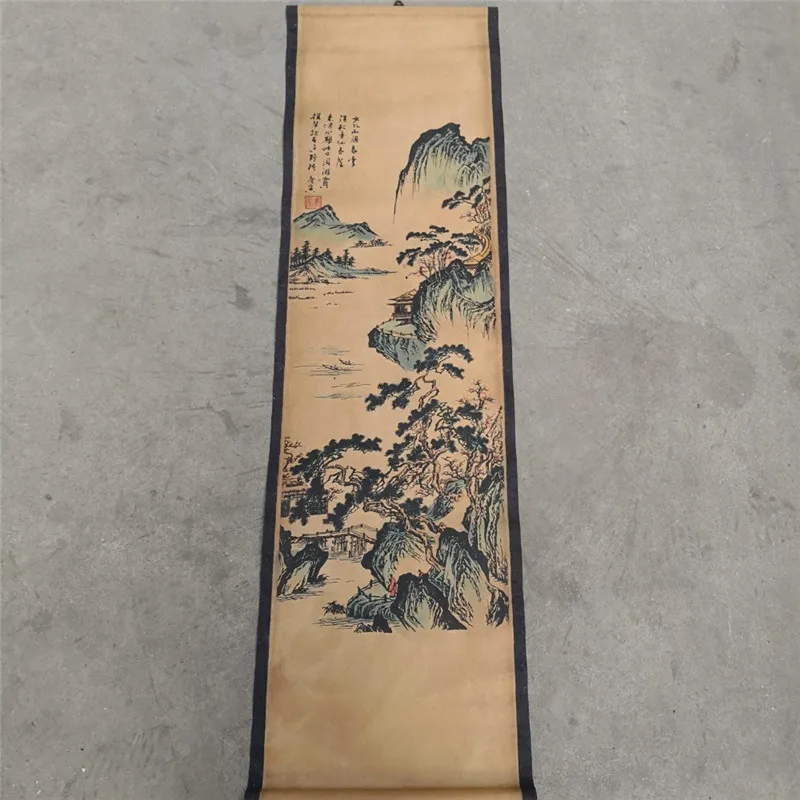 Китайская Картина знаменитостей старые свитки четыре экрана украшение