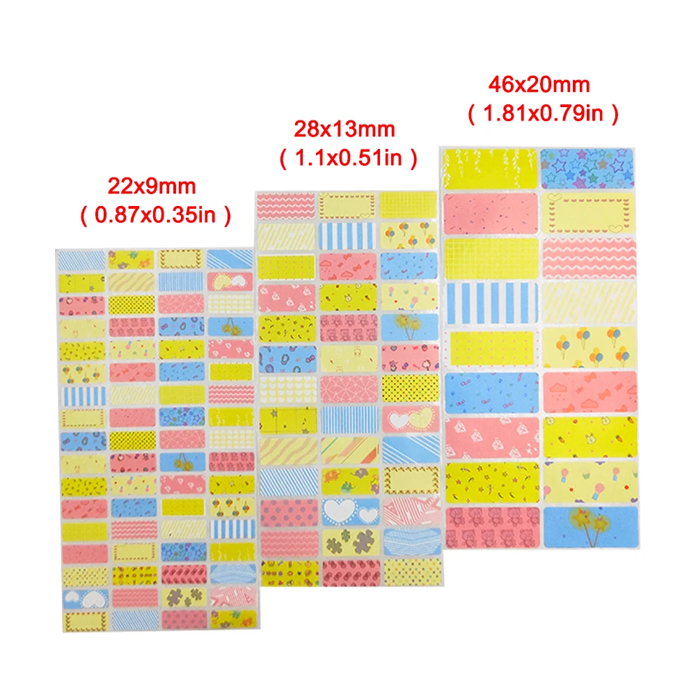 Blank Girl Pattern Name Sticker Kids Personal Label DIY Waterproof Memo Pad Adhesive Writable Note Tag Stationery Supplies Tags | Дом и сад