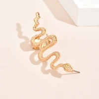 new elegant snake shape personality alloy clip earrings for women girl jewelry personality gift