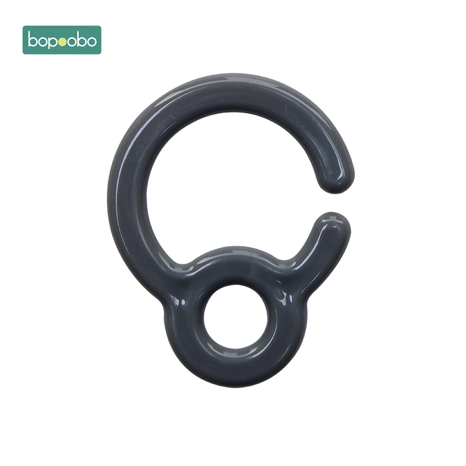Gray hook Bopoobo 10 шт. детская коляска Аксессуары Пластиковые Прорезыватели кольцо звенья для игрушка на коляску крючок для пустышки Diy фиксаторы детский Прорезыватель - Цвет: Gray hook