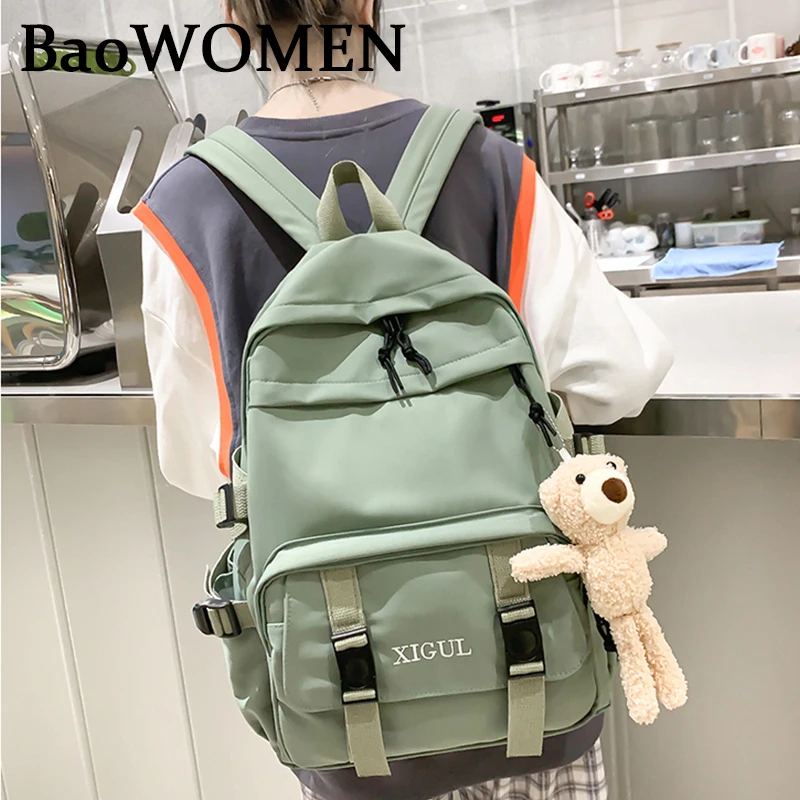 

Сумка BaoWomen для старшеклассников, классные женские рюкзаки, модные сумки для книг, водонепроницаемые нейлоновые милые повседневные дорожные мягкие сумки