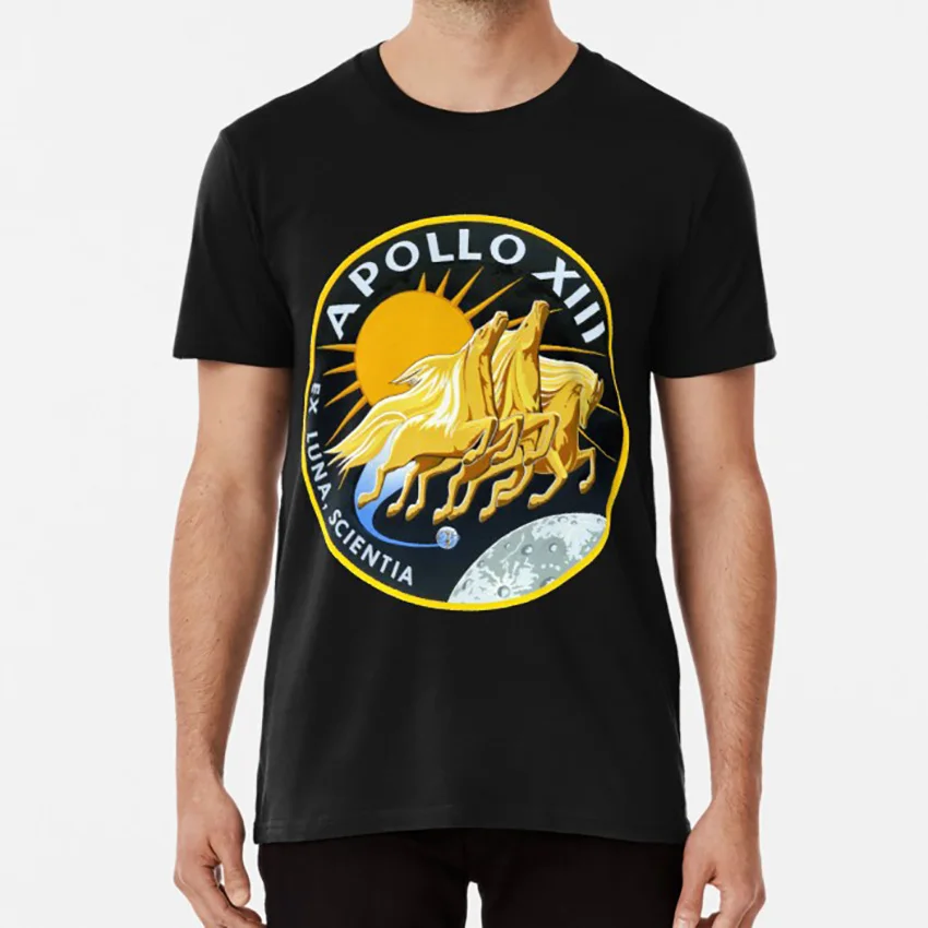 Футболка с логотипом Apollo 13 Mission apollo program project gemini mercury 1 | Мужская одежда