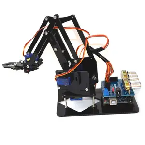 DIY Acrylic Robot Arm Robot Claw for Arduino Kit 4DOF Toys Mechanical Grab Manipulator Tools