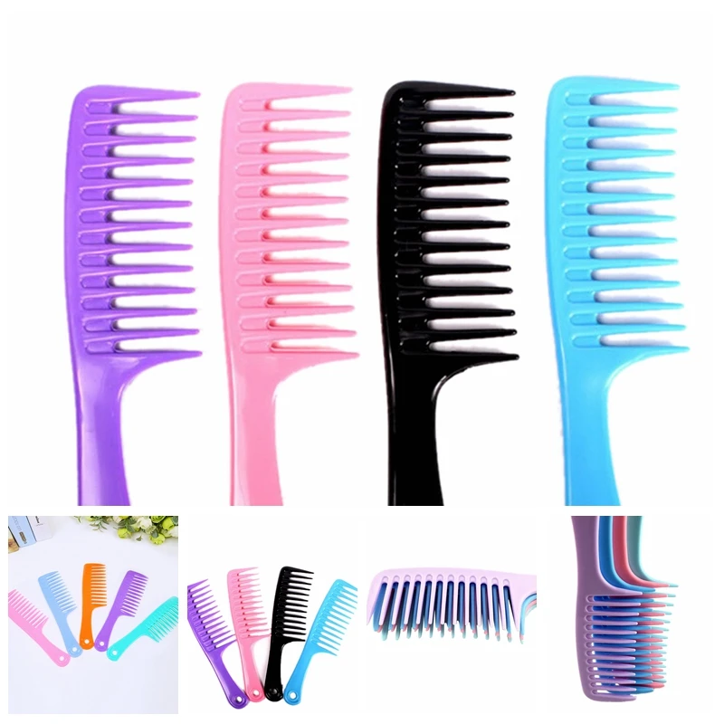 23.8cm Wide Teeth Comb For Hairstyling Detangle Big Hair Ideal Long Smooth Hairdressing Plastic Salon Anti-Static | Красота и