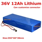 Трубчатая лента, длинный размер 36 В, батарея для электрического велосипеда 36 в 12 А  ч, литиевая батарея 36 В, аккумулятор Ebike с 15A BMS 42 в 2 а зарядным устройством, бесплатная доставка