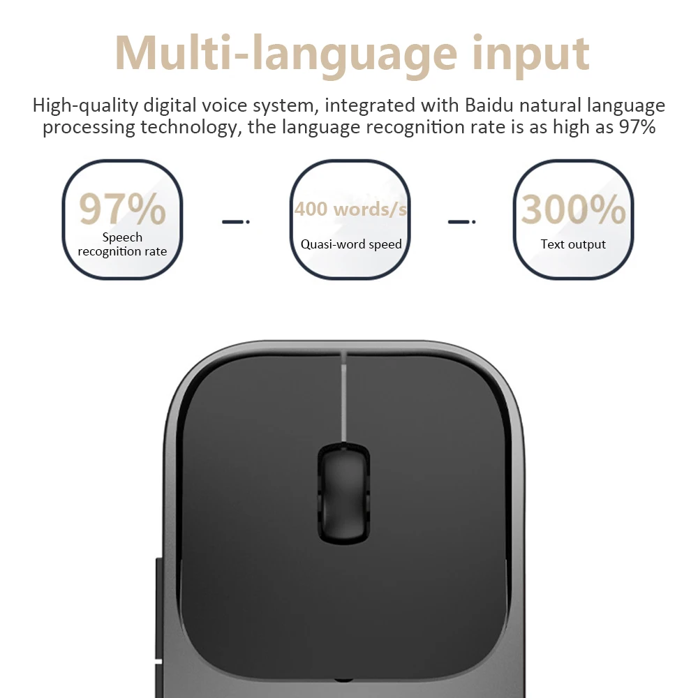 AI Bluetooth мышь мгновенный голосовой переводчик перевод беспроводная искусственный