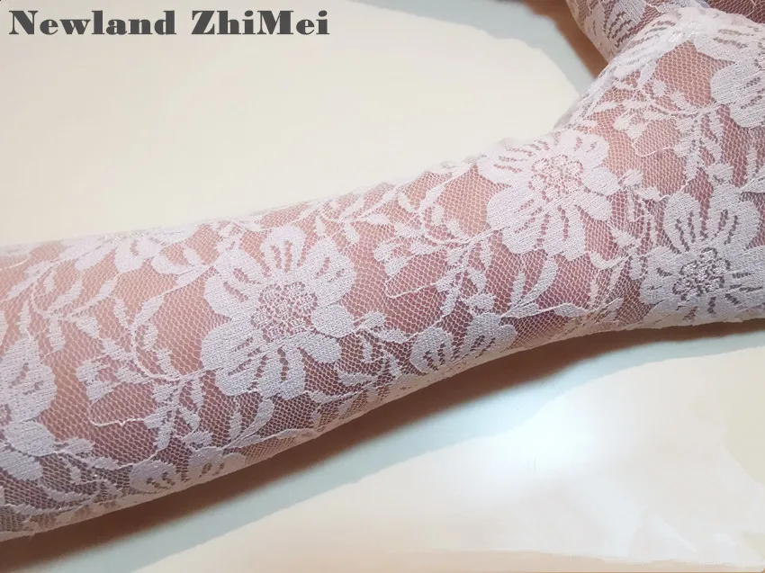 Newland ZhiMei длинные белые кружевные свадебные перчатки Дешевые Свадебные вечерние прозрачные перчатки свадебные аксессуары винтажные luva de noiva